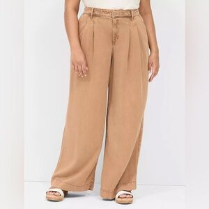 Lane Bryant Camel Wide Leg Jeans